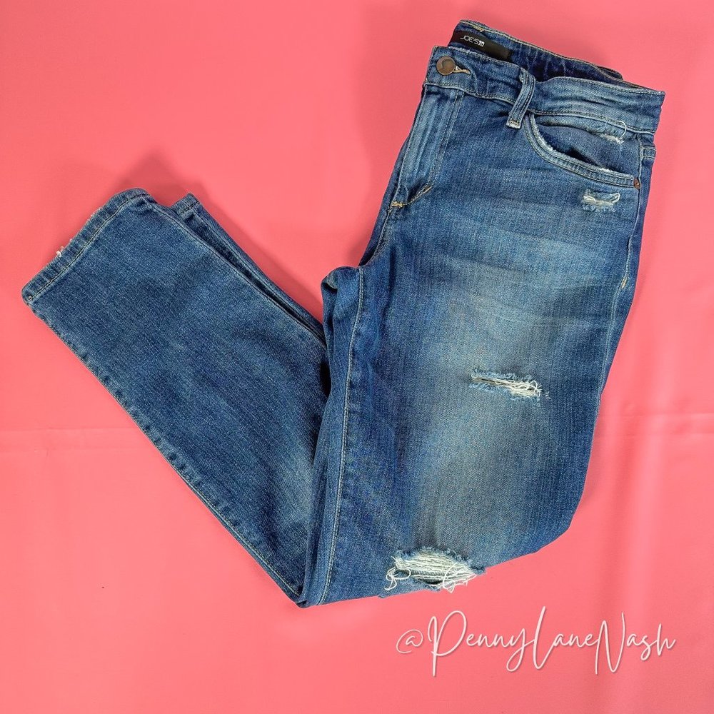 Joe's Jeans Distressed Skinny Ankle Jeans Size 30 - Picture 4 of 15